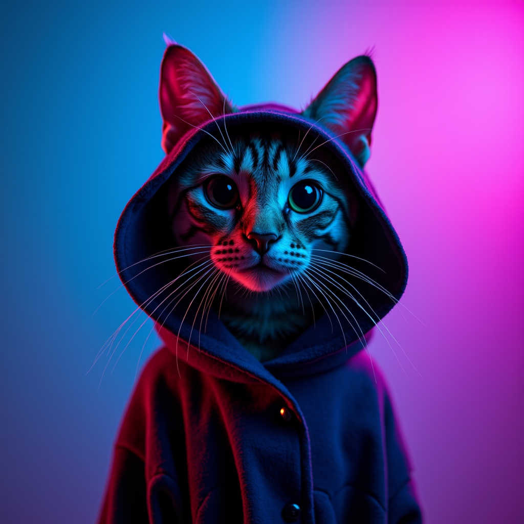 Katze Blau