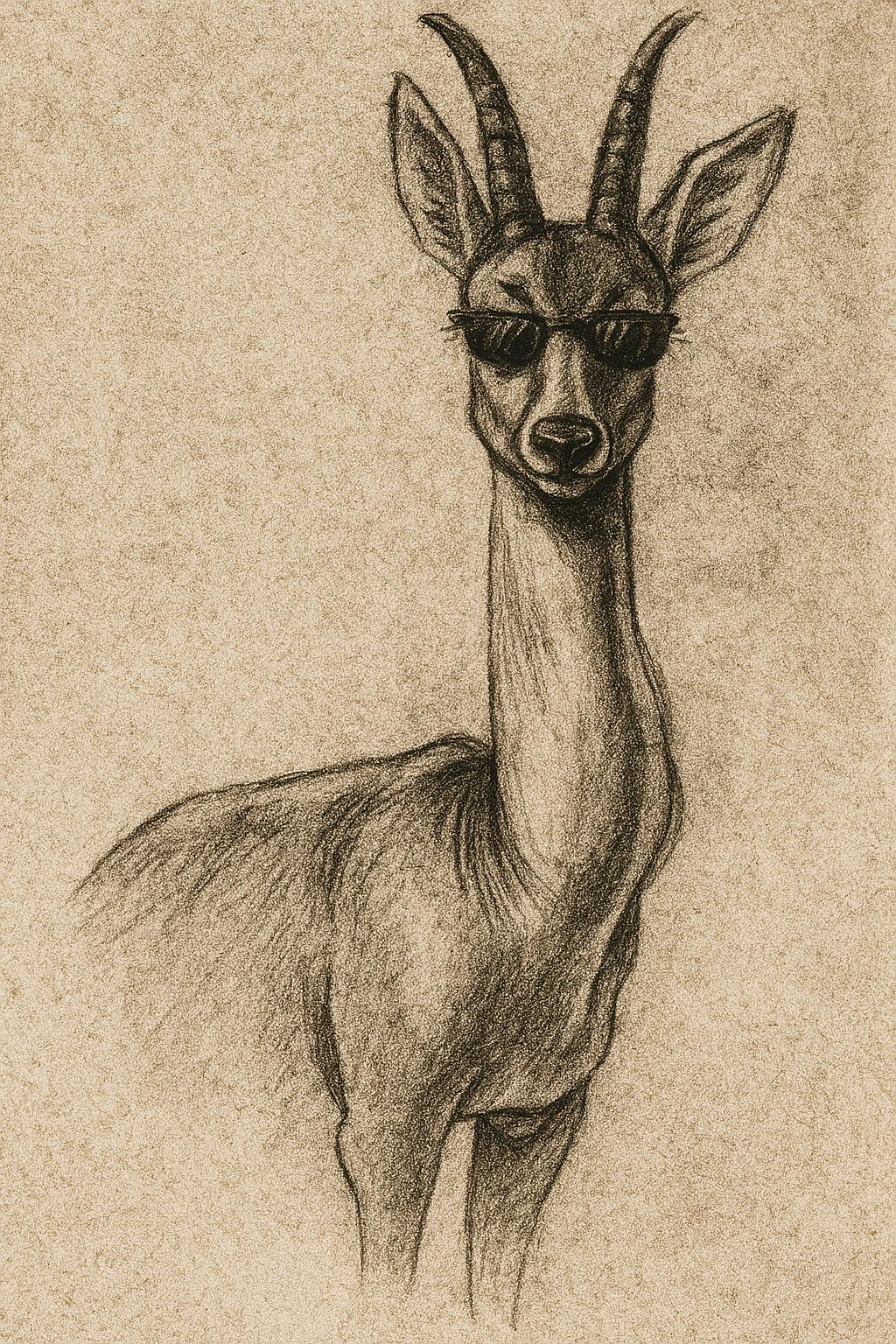 Gazelle mit Sonnenbrille