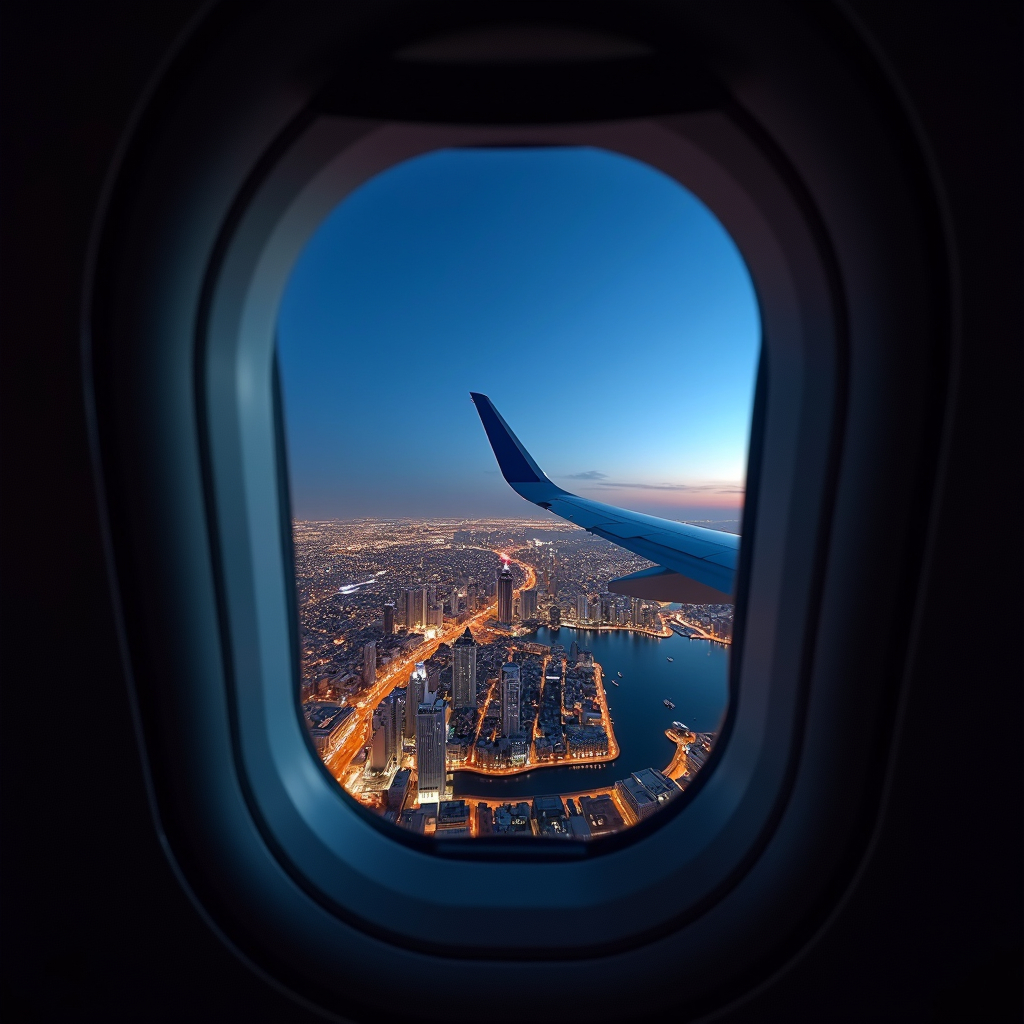 Flugzeug Stadtfoto